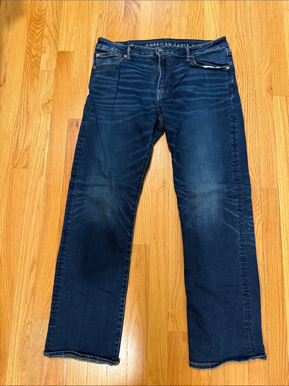 American Eagle Outfitters Men's Dark Blue Straight Jeans 36x34